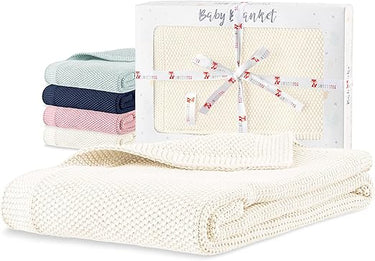 Sweety Fox - Manta Bebe para Niño y Niña 80 x 100 cm - 100% Algodon Ecológico - Mantita Bebe Blanca - Accesorio Bebé Bebe Recién Nacido